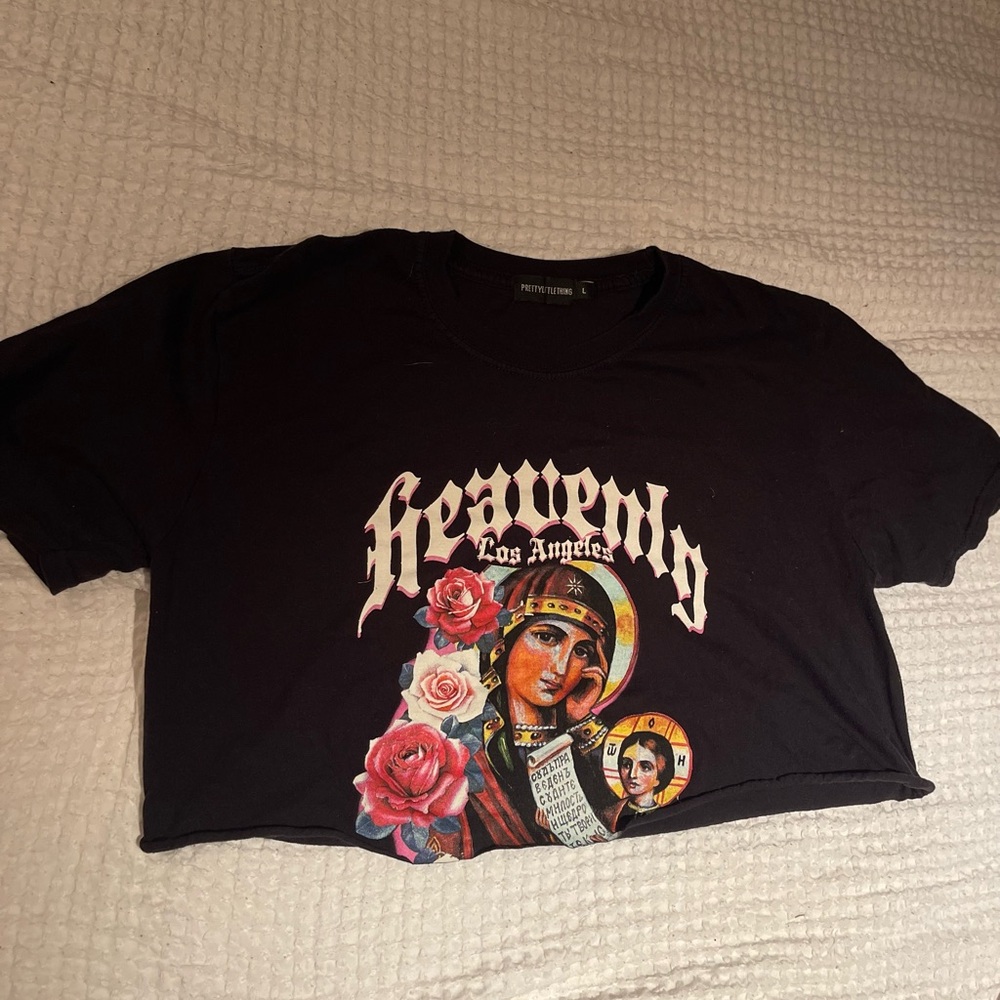 PrettyLittleThing Black Tee